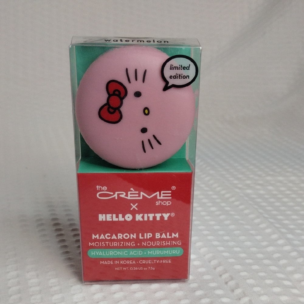 The Crème Shop x Hello Kitty Pink Macaron Lip Balm - Watermelon